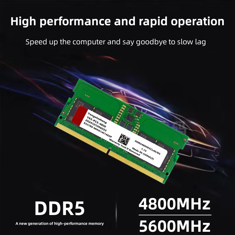 ラップトップメモリ,ddr5 8gb,4800mhz,5600mhz,PC5-38400,sodimm 1.1v