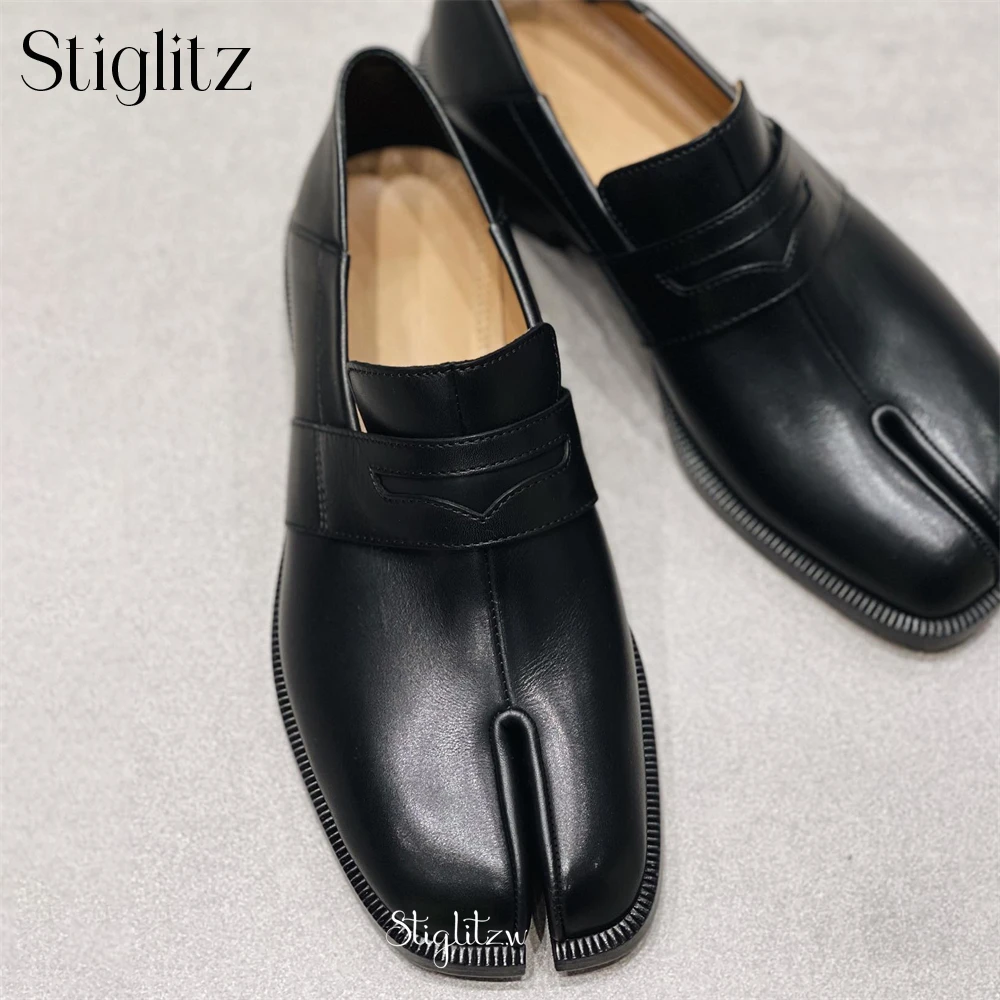 Leather shoes Tabi Loafers Slip-On Men's for men Custom