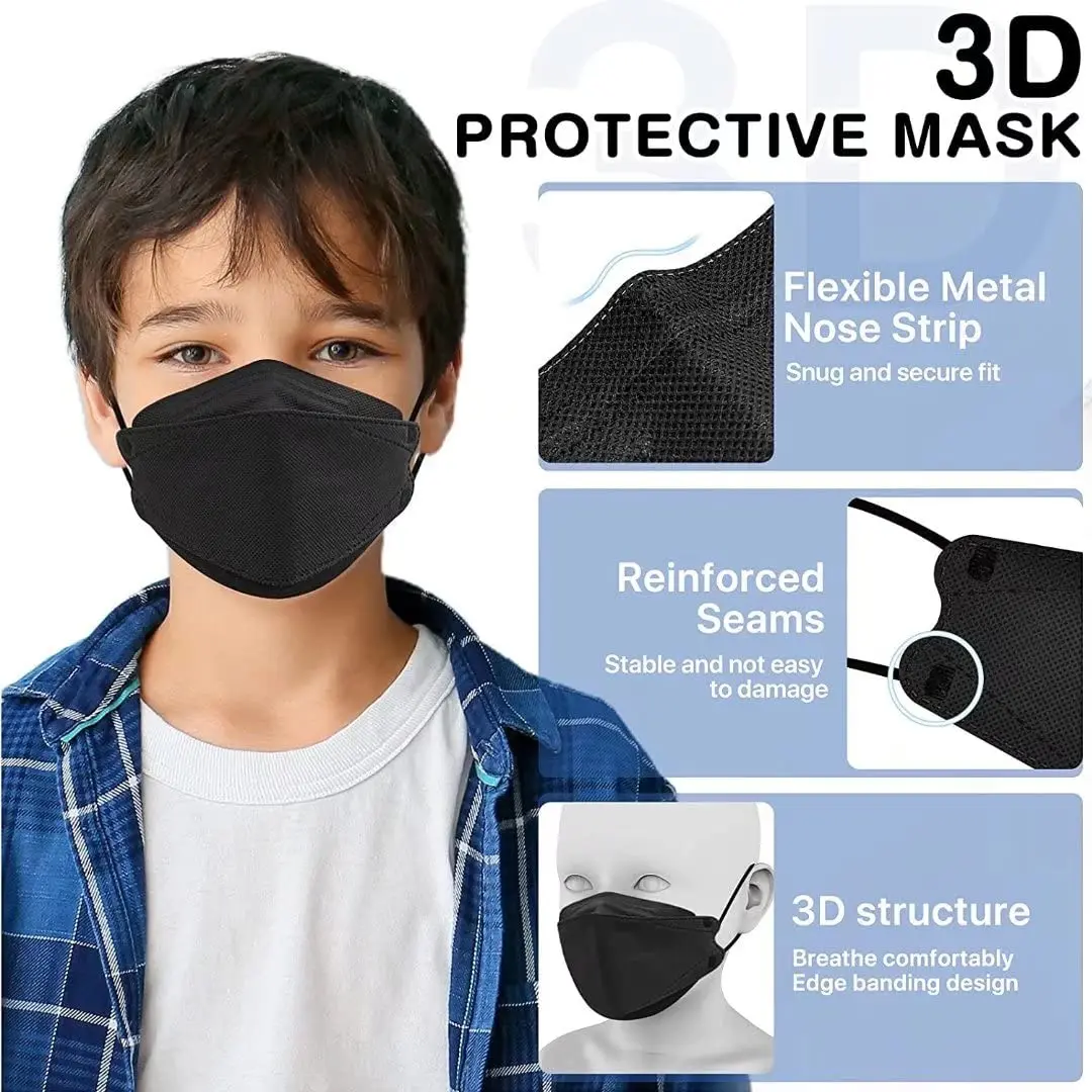 

Newly 50/100PCS Kids Disposable Face Mask with 3D Design and Cartoon Print Breathable Face Cover Back to School Supply