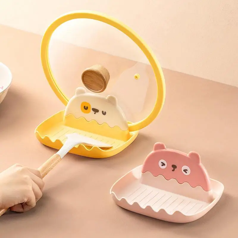 

Spatula Spoon Holder Plastic Spoon Rest Kitchen Organizer Household Ableware Storage Rack With Cartoon Rabbit Dog For Kitchen