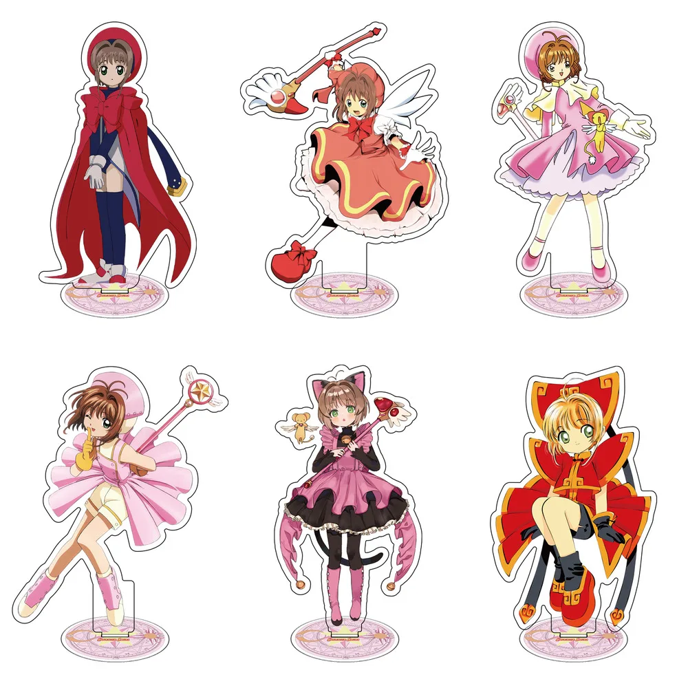 Фото Подставка для сакуры Cardcaptor, аниме фигурка КИНОМОТО Сакура, персонализированная акриловая подставка, настольное украшение №1