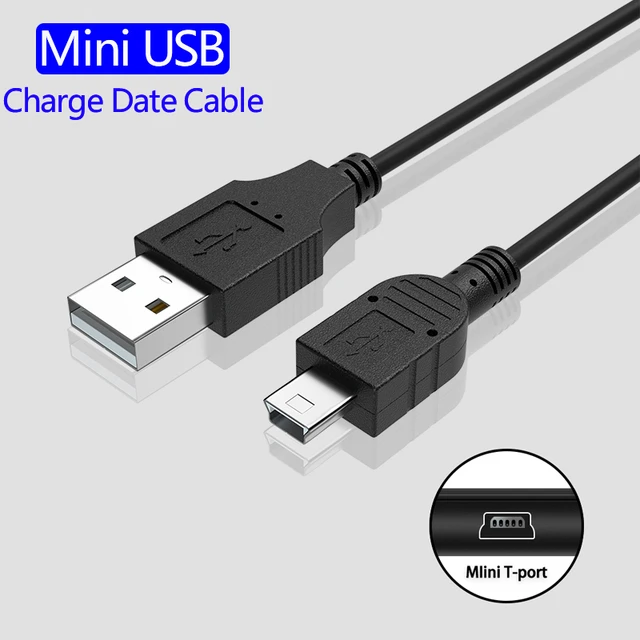Mini cable USB 2.0 5PIN Mini USB se convierte a USB Transmisión de datos  rápidos Cable de cargador Usado para MP3 MP4 Jugador de coche DVR GPS  Cámara digital TV SMART HD