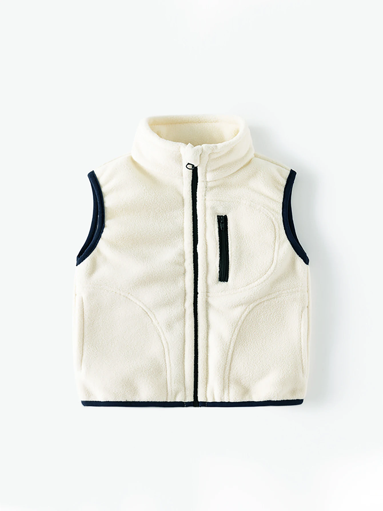Children Vest Boys' Stand-up Collar Rocker Fleece Vest