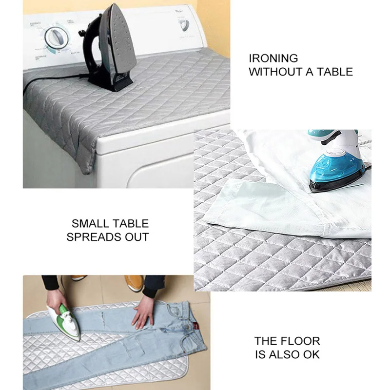 Table Top Ironing Mat Laundry Pad Washer Dryer Cover Board Heat