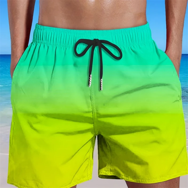 Men's 3D Graphic Geometry Beach Ice Shorts Holiday Hawaiian Swim Trunks Women Kids Quick Dry Casual Fashion Surfing Board Trunks 4