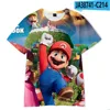 New Mario Short-sleeved 3D Printed Parent-child T-shirt Anime Cartoon Short-sleeved Round Neck Summer Children's Clothing 3