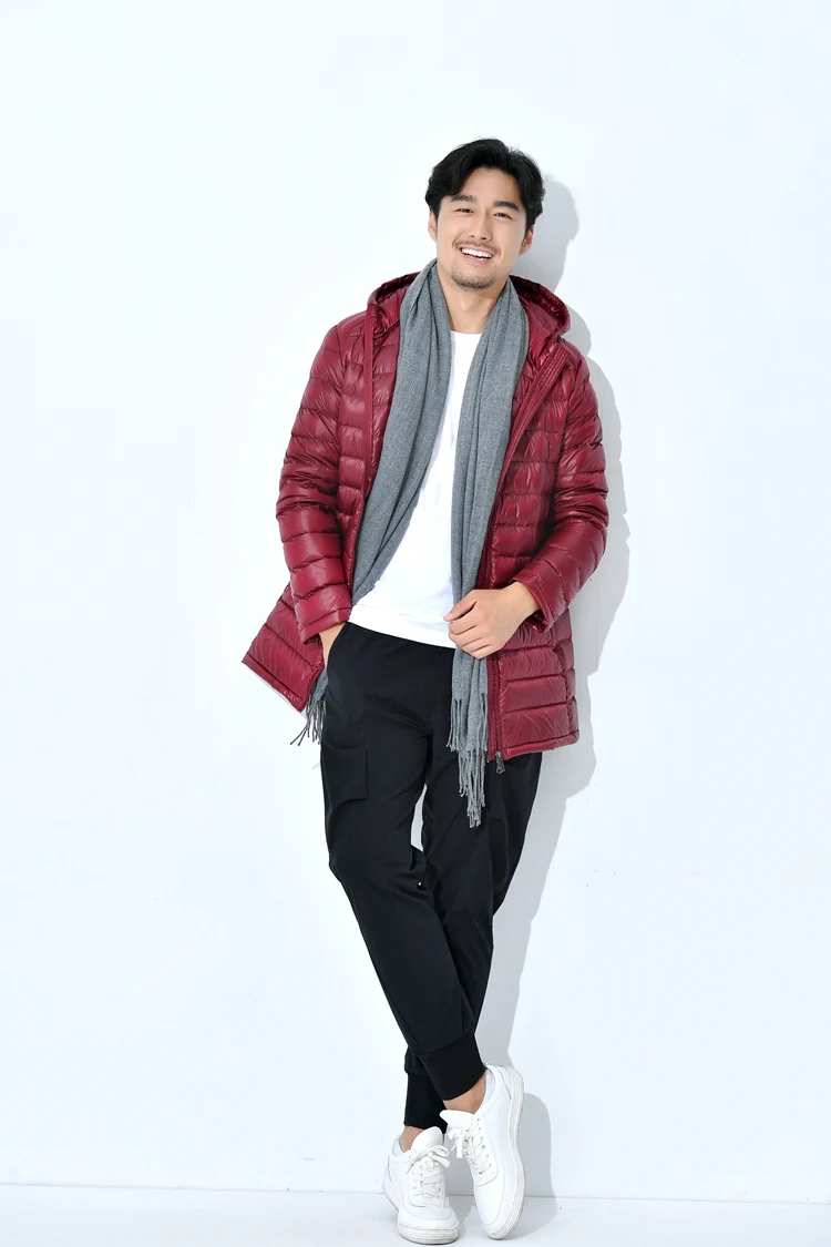 겨울 경량 플러스 Dize 남성용 퍼퍼 자켓 2023 신사복 X-long 90% White Duck Down 방수 및 방풍 캐주얼 코트