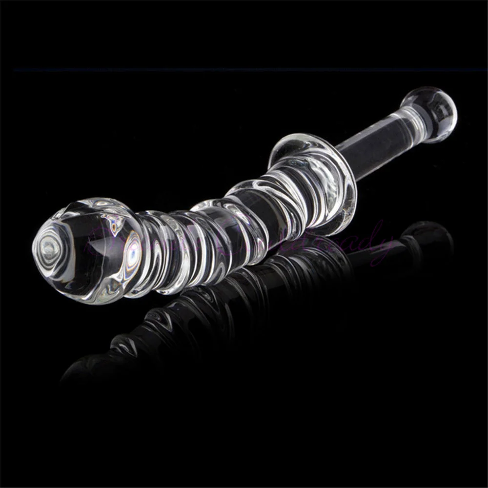 230mm Crystal Dildo Glass G-spot Stimulator Clitoris Massager Anal Butt Plug Clitoris Female Masturbation Sex Toys for Women