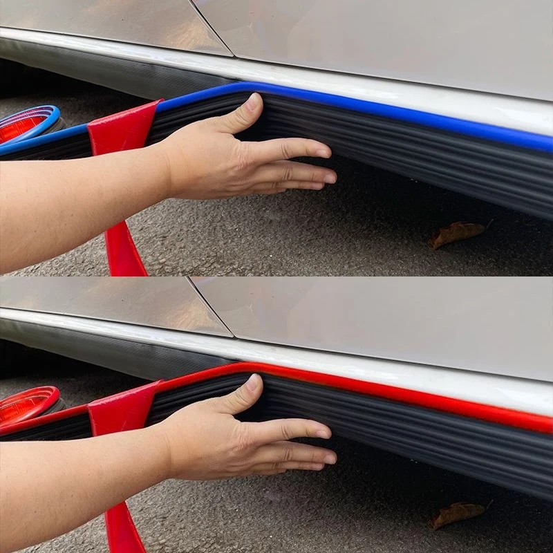 400CMx6.5CM Car Door Side Edge Anti-Scratch Protective Strip for All Cars Body Side Skirts Decorative Protectors DIY Clipping
