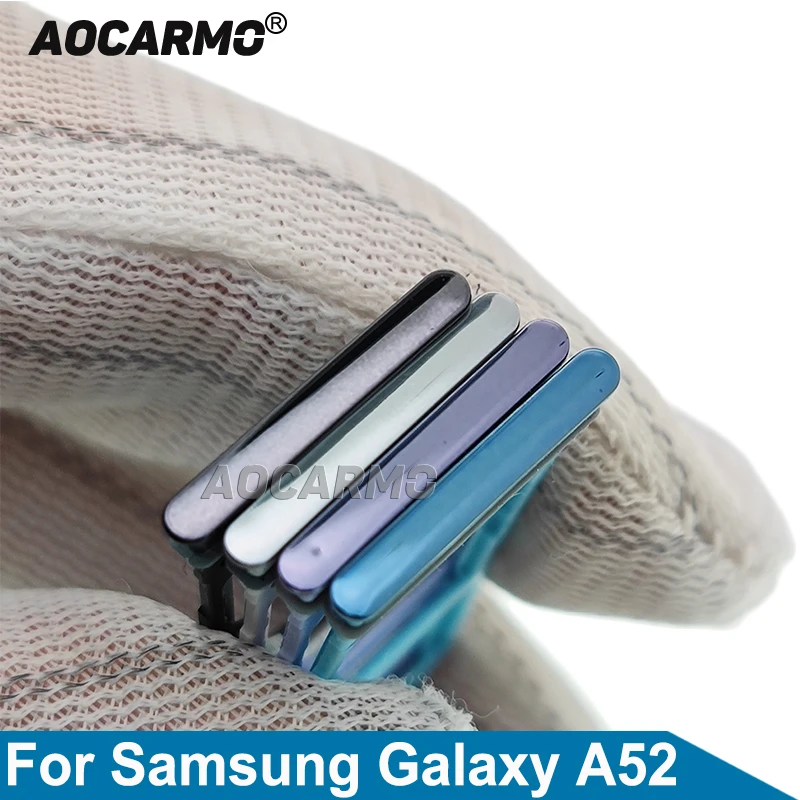 Aocarmo Nero/Blu/Bianco/Viola Sim Card Microsd Sd Memory Holder Nano Sim Vassoio Slot Per Samsung Galaxy A52 Parti Di Ricambio