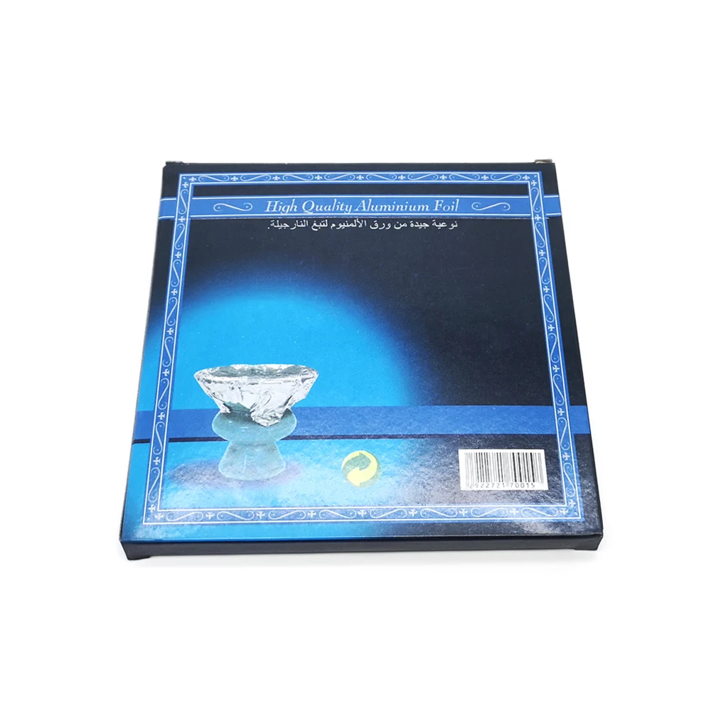 LOMINT Blue Color Box Hookah Aluminum Foil Paper With Hole Fully Holed Diameter 12cm Thickness 0.02mm 0.03mm 4