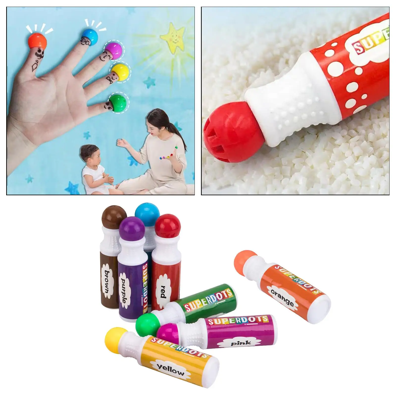 Washable Bingo Dabbers for Kids and Toddlers Based Perfect for Preschool Children