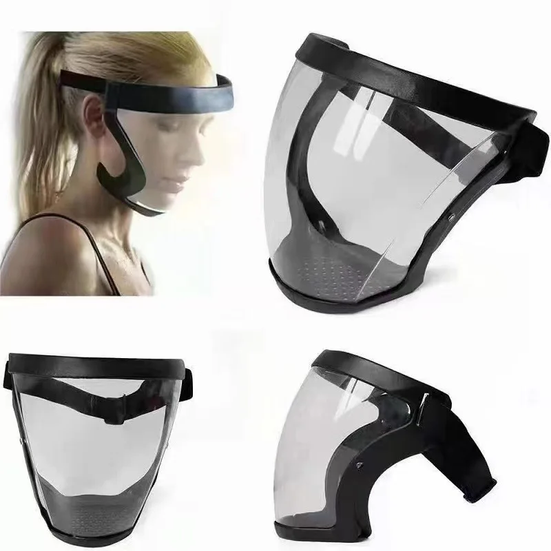 Work Protection Mask 1pcs Kitchen Anti-splash Face Mask Transparent Full Face Shield Safety Glasses Eye Protection Anti-Splash Fog Windproof
