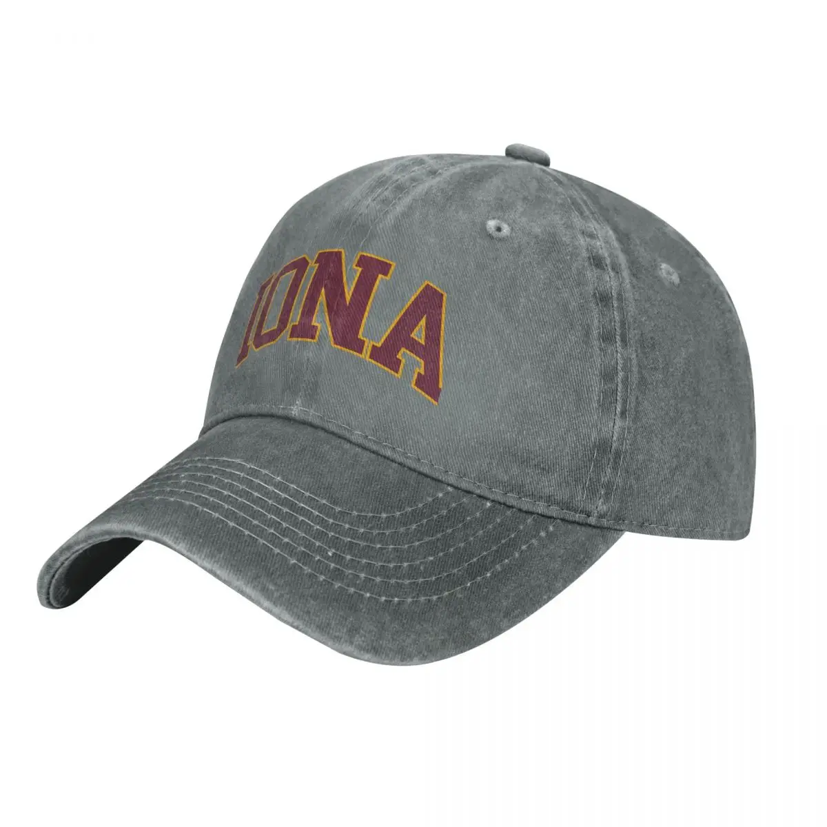 

iona college - college font curved Cowboy Hat Brand Man Caps Hat Man Luxury Sun Hats For Women Men'S