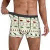 Christmas Green Man's Boxer Briefs Dinosaurs Breathable Funny Underwear High Quality Print Shorts Gift Idea 4