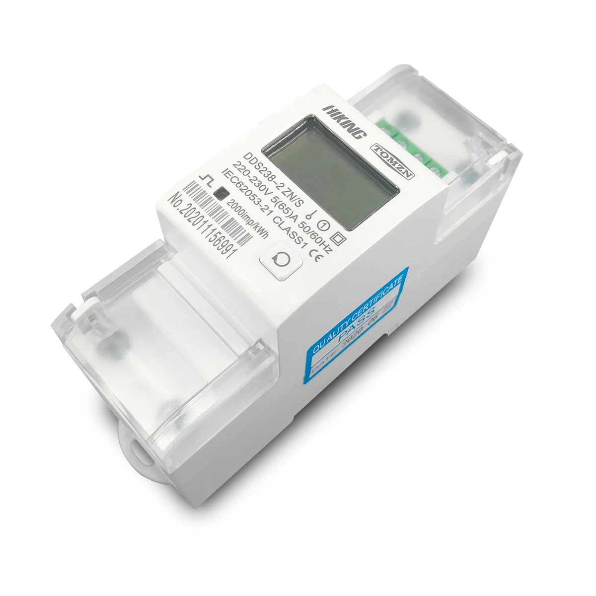 1PCS TOMZN Din Rail KWH Watt Hour Energy Meter 220V 230V 50Hz 60Hz Voltage Current DDS238-2 ZN/S Single Phase RS485 MODBUS-RUT — view 4