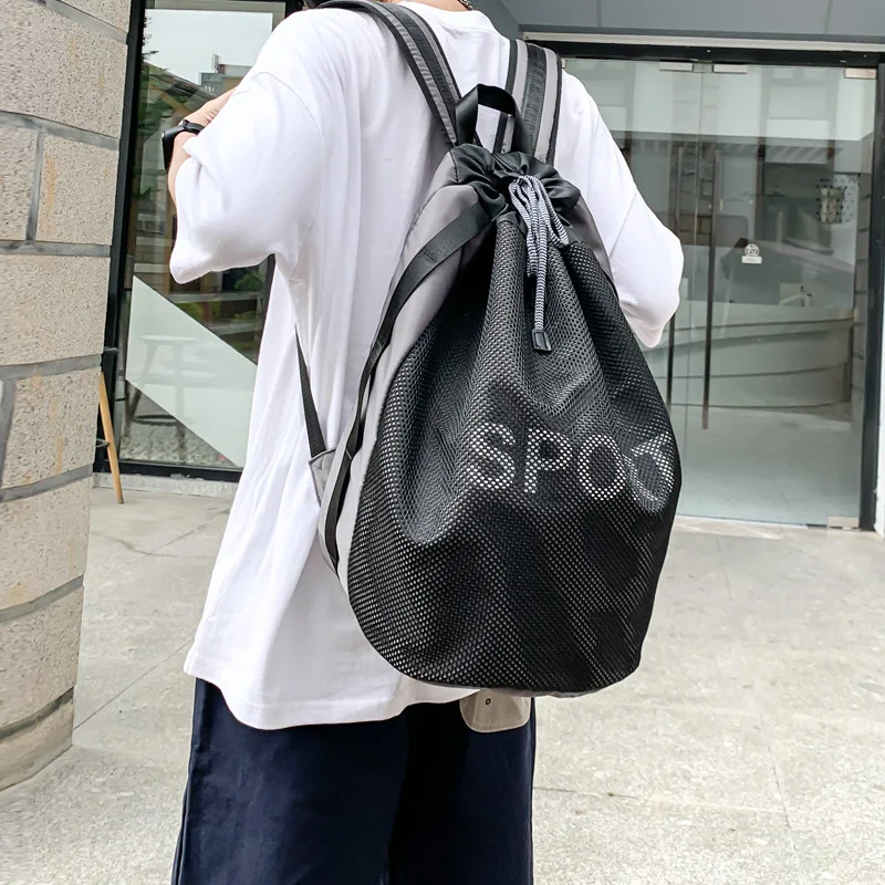 Drawstring Basketball Bag Men Women Sports Gym Backpack Soccer Large Capacity Football Shoulder Bag Outdoor Fitness Schoolbag