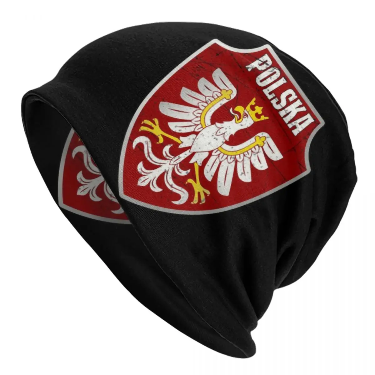 

Polska Logo Retro Eagle Bonnet Hat Knit Hat Men Women Fashion Unisex Poland Gear Polish Pride Winter Warm Skullies Beanies Caps