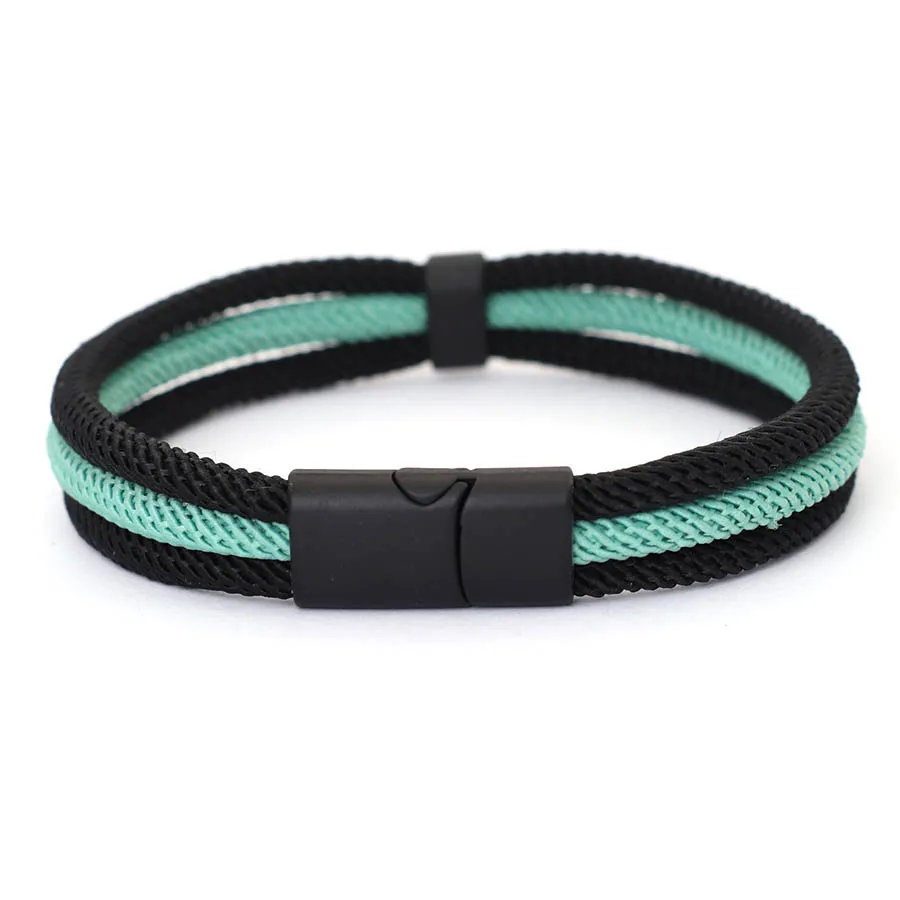 Men Milan Rope Wrap Bracelet 4mm