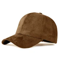 Classic Faux Leather Suede Baseball Cap Corduroy Dad Caps Adjustable Casual Low Profile Dad-Hat 1