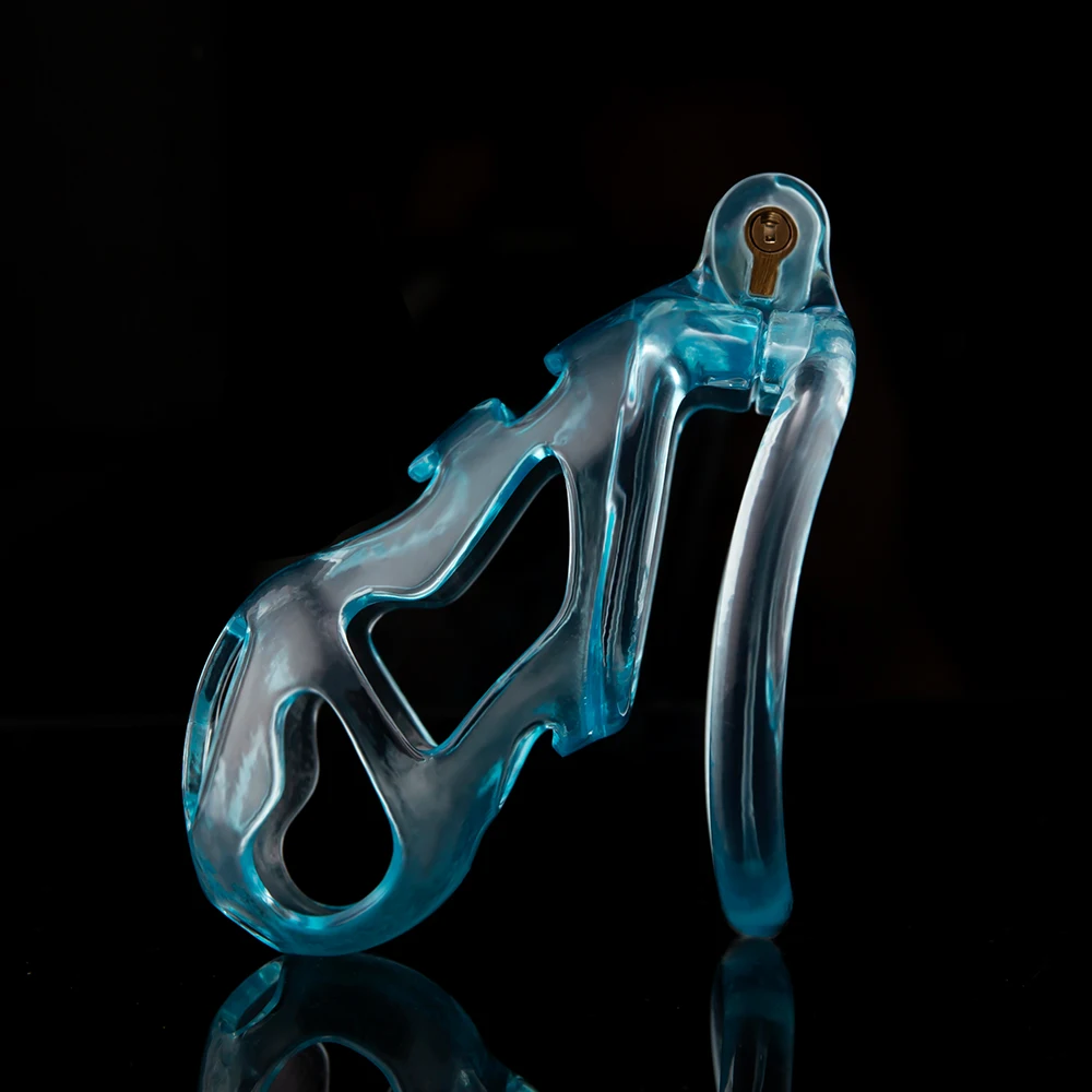 Ice-Blue-Chastity-Cage-3D-Printing-Penis-Cage-Lightweight-Curved-Base ...