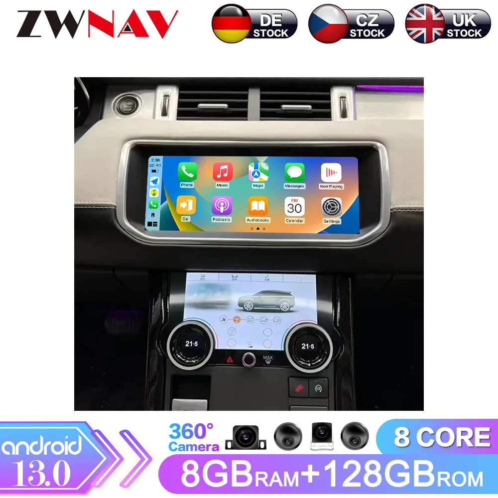 

For Land Range Rover Evoque 2011-2018 Android Car Radio Multimedia Player GPS Navigation 4G DSP Wireless CarPlay Screen Stereo