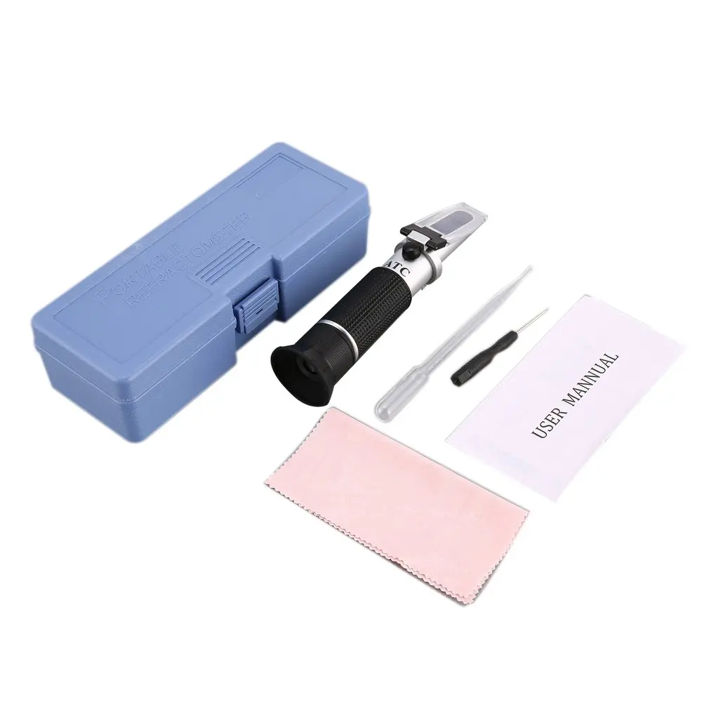 

Hot Handheld Refractometer Brix 0~32% Wort SG 1.000~1.130sg Concentration Optical Beer Content Meter Mini ATC Measuring Tester