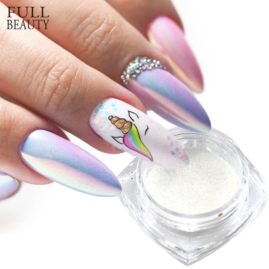 Shimmer Mermaid Nail Glitter Power Aurora Iridescent Sparkles Sequins Paillette Nails Pigment Decoration Manicure CHM/DX-1 1 Box
