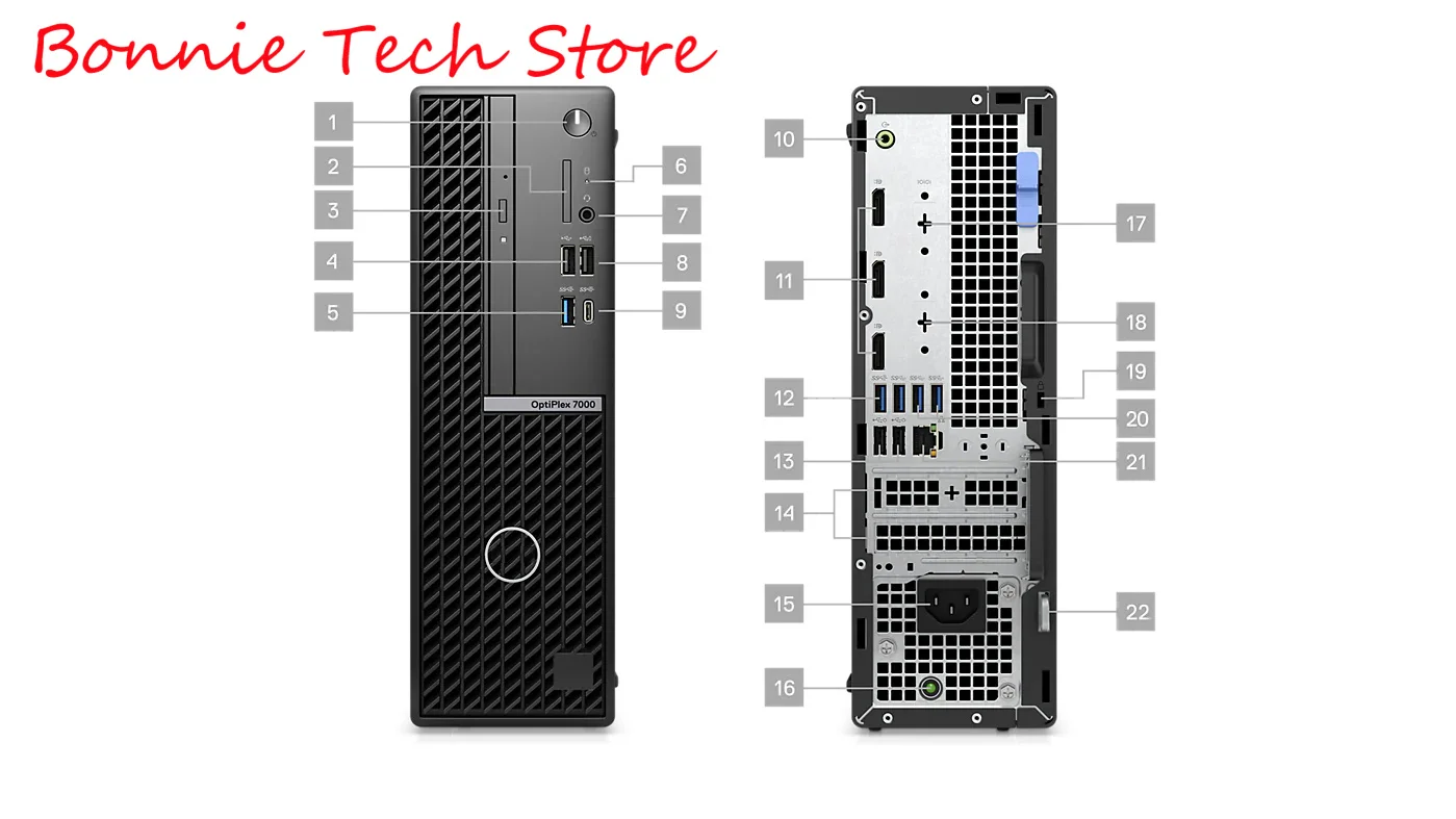 Pc Desktop Per Dell Optiplex 7000 Sff, I5-12500 ,8G Ram ,256G + 1T