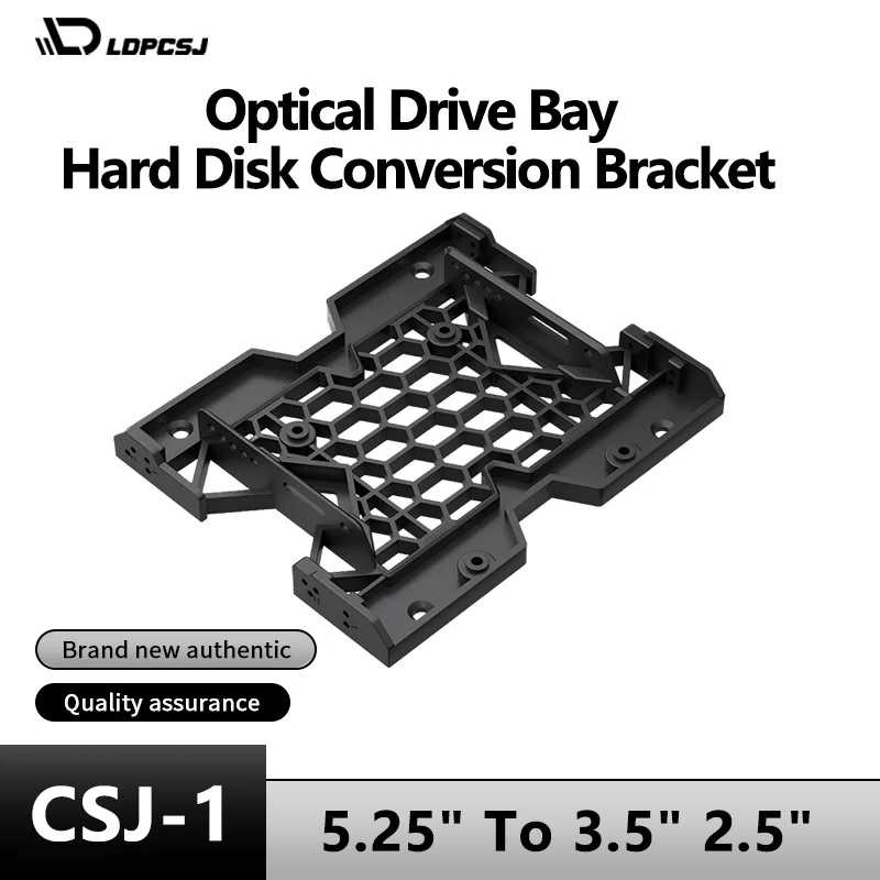 LDPCSJ 1pc 5.25" To 3.5" 2.5" Tray Bracket Mounting Cooling Fan HDD Adapter SSD Hard Drive