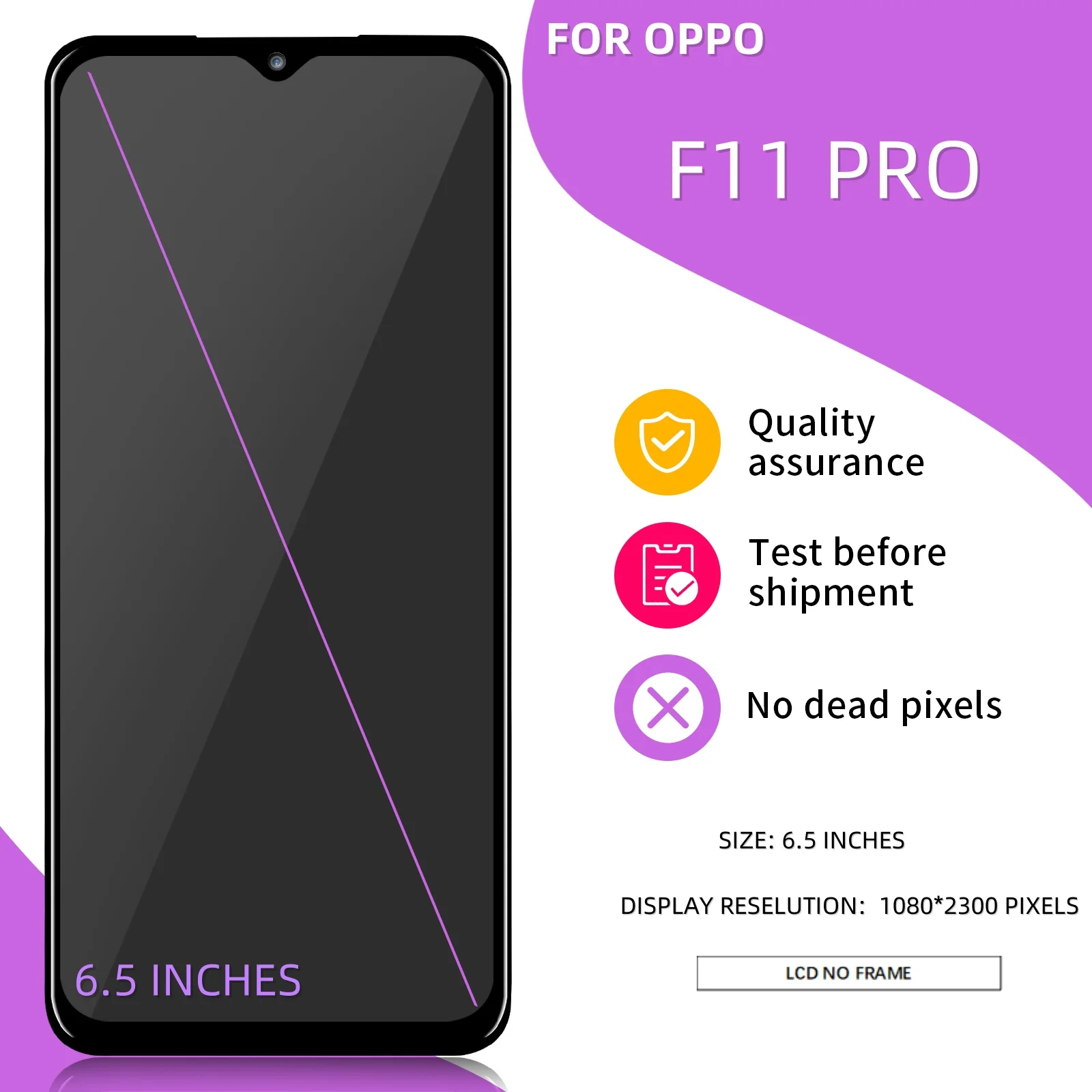 Рисунок 2 - ЖК-дисплей 6,53 дюйма для OPPO F11 Pro CPH1969 CPH2209