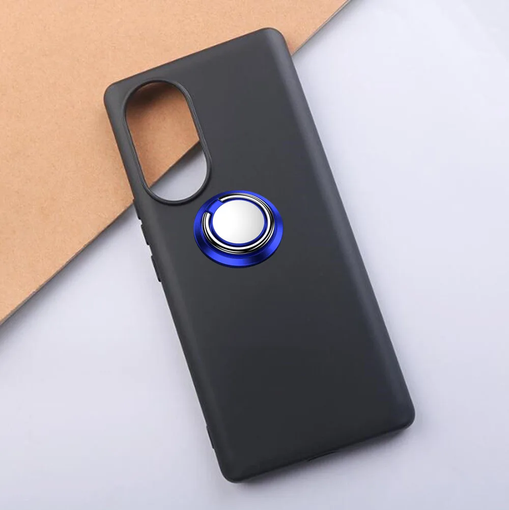 Blackview A200 Pro Ring Holder Silicone Phone Case - TPU Soft Cover