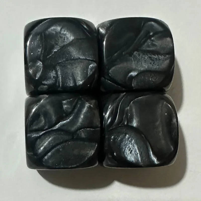 10pcs/set Pearl Pattern Round Dice Blank Dice DIY Game Accessories