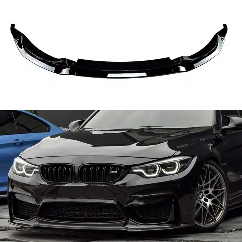 

Front Bumper Lip Spoiler Diffuser Splitters Body Kit Aprons Cover Guard Trim For BMW M3 F80 M4 F82 F83 2015-2020