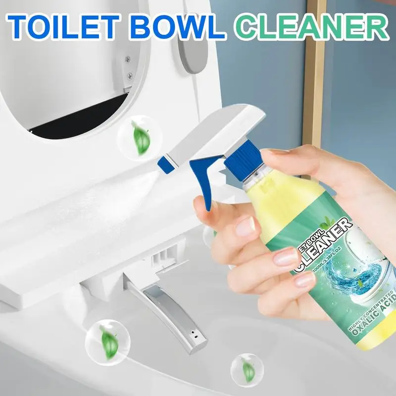 Toilet Cleaner Spray 100ml Mild Foam Toilet Bowl Cleaner Odor Removal Products Limescale Cleaning Liquid Long-Lasting Fragrance
