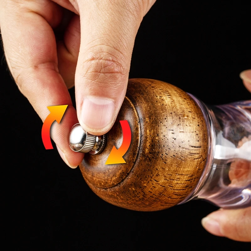 Wood Salt Pepper Mill Grinder Condiment Salt And Pepper Grinder Set