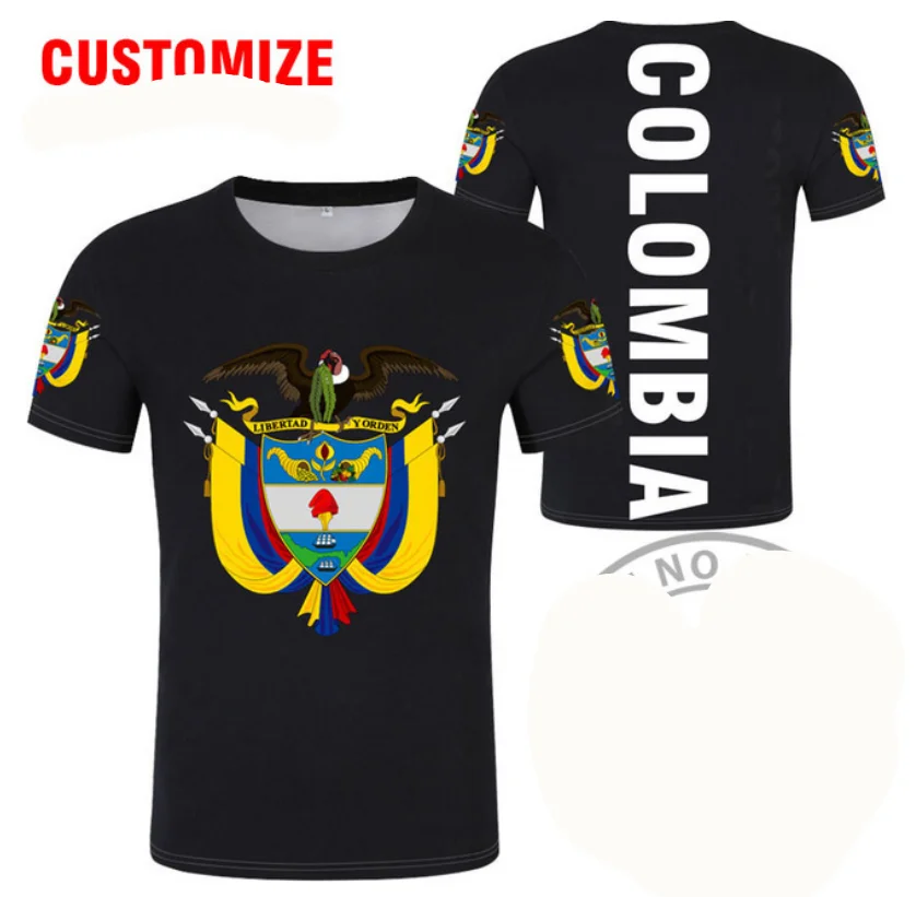 

Colombia T Shirt Diy Free Custom Made Name Number Col T-shirt Nation Flag Co Spanish Republic Country Logo Print Photo 0 Clothes