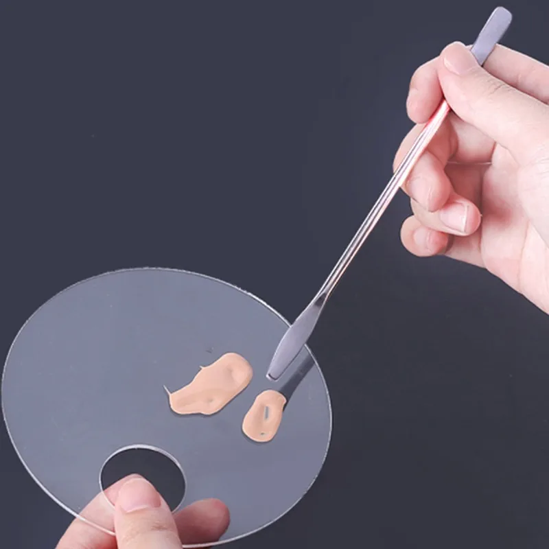 Stainless Steel Makeup Mixer Nail Polish Mixing Plate Foundation Eyeshadow Mixer Eyeshadow Palette