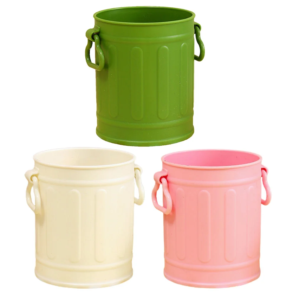 

Pencil Container Makeup Brush Cup Desk Holder Pen Brush Organizer Storage Circular Pen Holder Plastic Office Storage Bucket