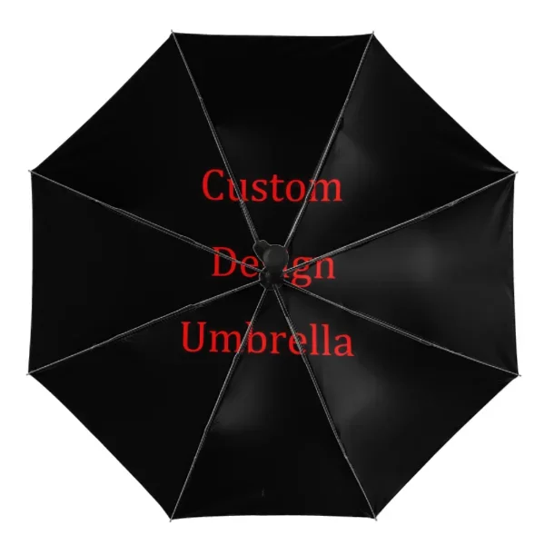 Personalized Automatic Umbrella Rain Women Three Folding Umbrellas Windproof Design Umbrella Female Waterproof Parasol