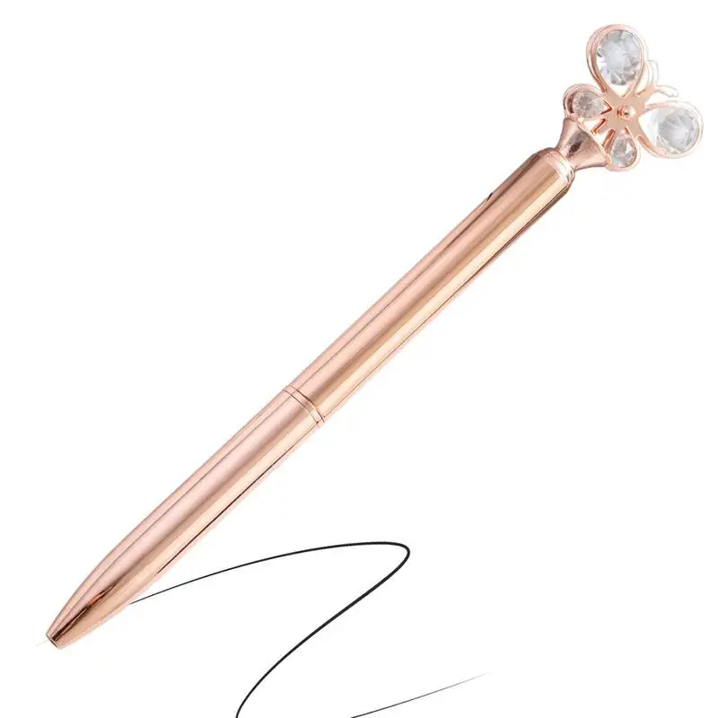

Black Ballpoint Pen Ballpoint Writing Pens 1.0mm Smooth Writing Medium Point Pens Retractable Pen Butterfly Shape Pens For