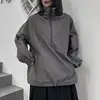 ZZ127 Spring and Autumn Semi-zipper Jacket 2024 New Thin Casual Jacket Pullover Loose and Thin Stand-up Collar Top 1