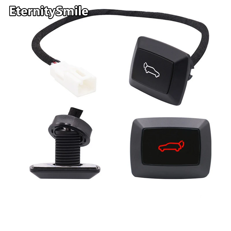 

Автомобильный переключатель заднего бака для топлива, дверной переключатель, электрический переключатель для задней двери, переключатель для багажника автомобиля, черный, 12 В