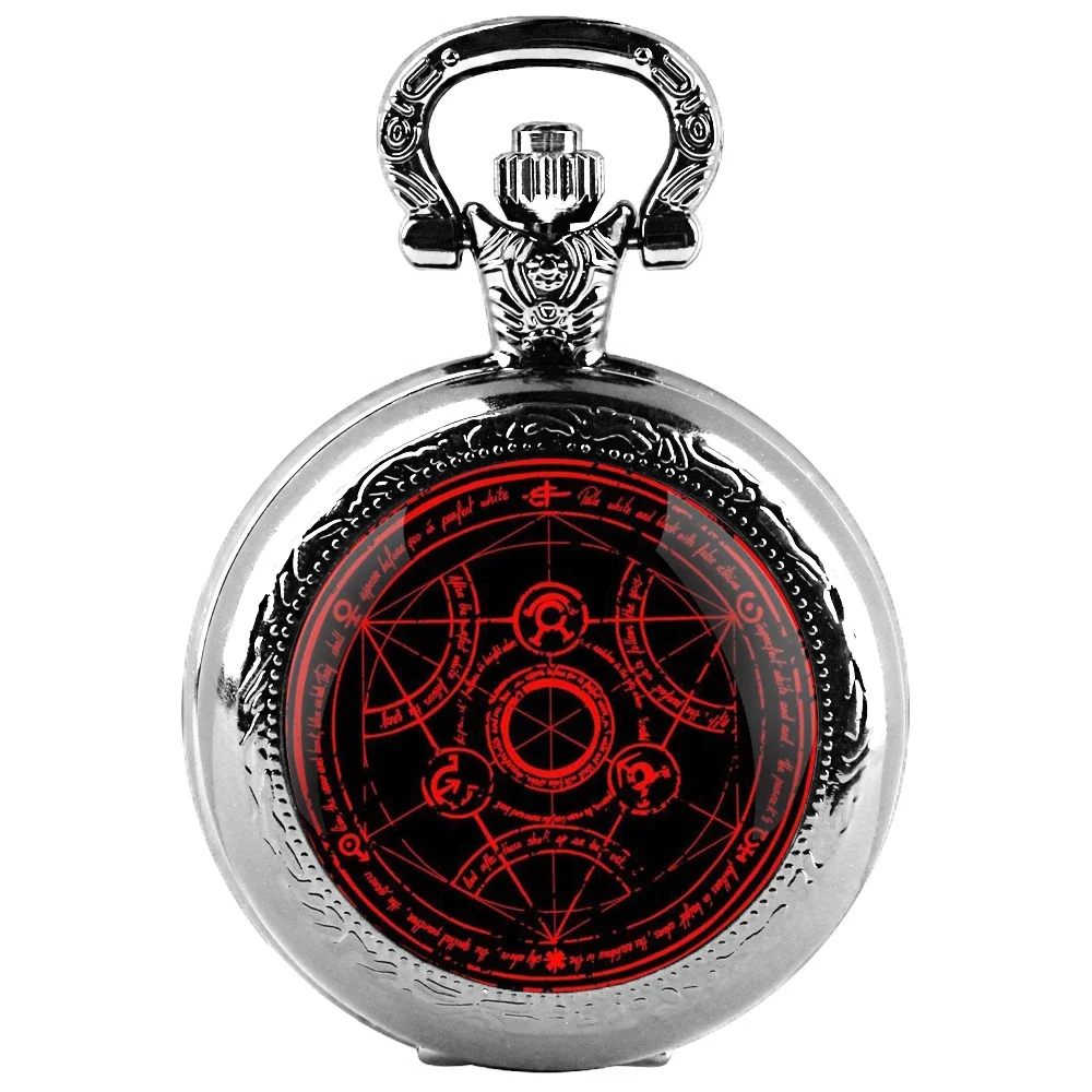 Hot Creative Archangel Amulet Chain Pocket Watch Arabic Numerals Pendant Clock Personalized Gifts Souvenir Gifts for Men Women