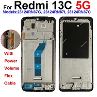 For Xiaomi Redmi 13 13C 14C 14R 15C 4G 5G LCD Middle Frame Housing LCD Front Housing Bezel Chassis Shell Replacement Repair 5