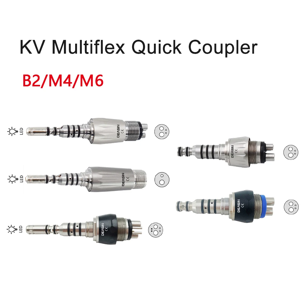 

Dental KV Multiflex Fiber optic handpiece 460 LED Coupler 2/4/6 Holes Quick Coupling Coupler Adaptor dentistry tools