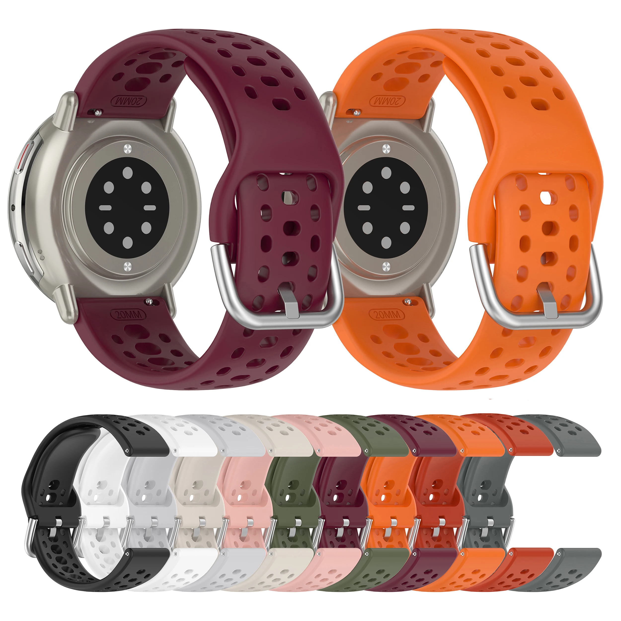 Breathable Silicone Replacement Watch Band - Square Bracelet Strap