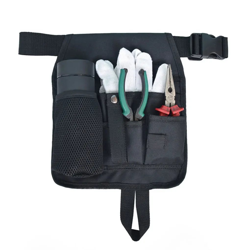 

Black VersatilityTool Organizer Bag With Adjustable Strap Organized Tool Belt Pouch Hand Tools Bag