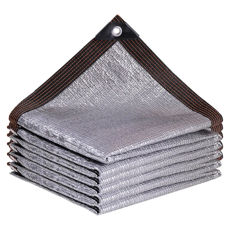 Description Picture 2 of item75% 99% UV Block Aluminum Foil Sun Shade Net Outdoor Reflective Sun Shelter House Gazebo Prooftop Cooling Sunshade Sails Net