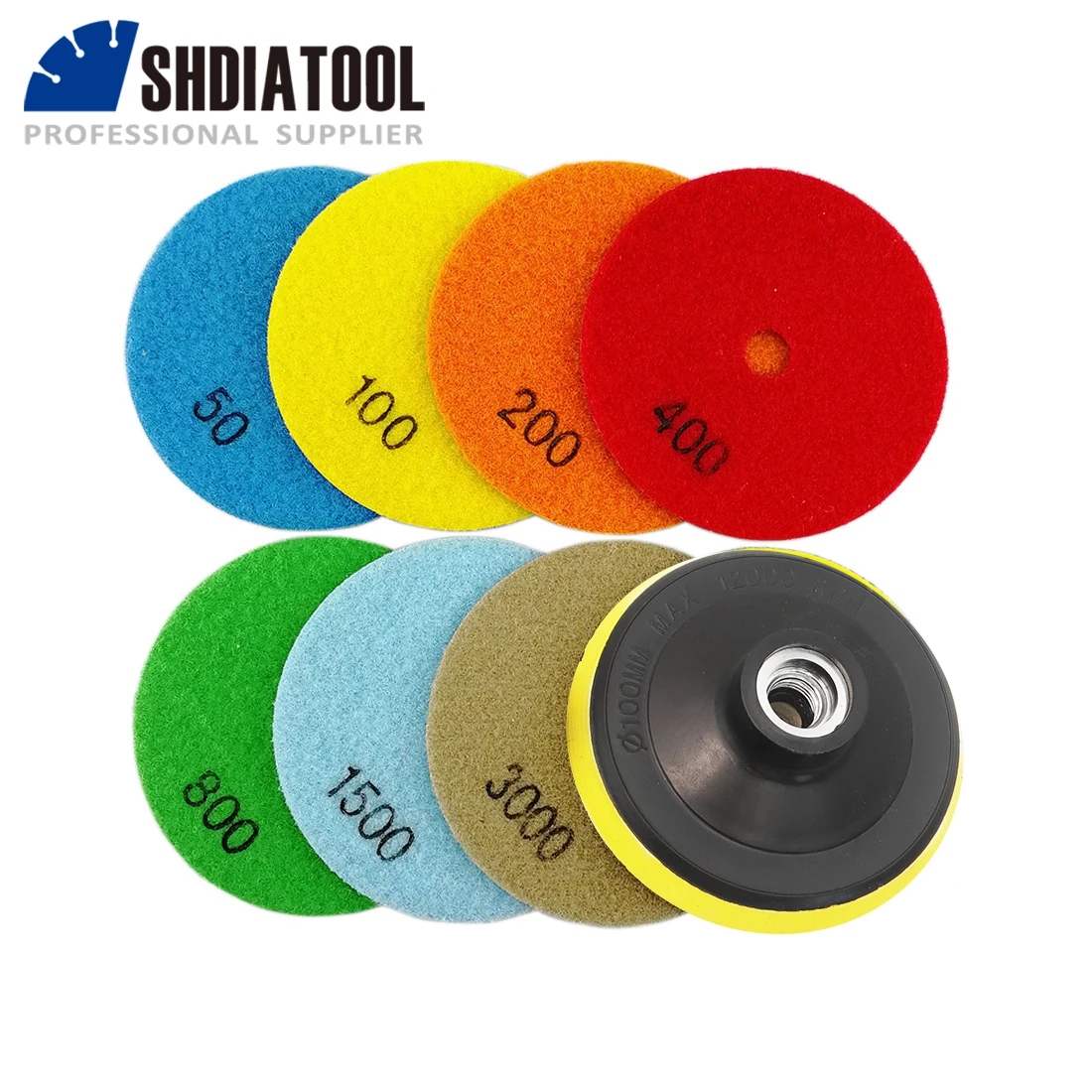 SHDIATOOL 4 ''сухой Алмазный полировальный диск 100 мм для гранита мрамора 7 шт